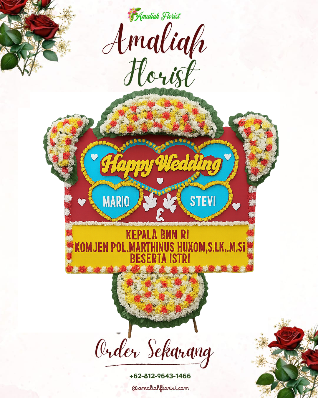 Papan Bunga Pernikahan Banyuputih
